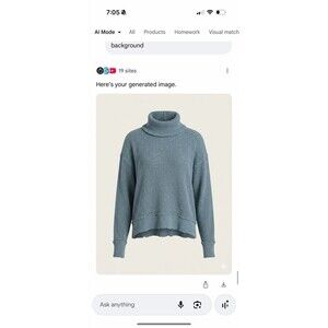 We The Free Women’s Small Turquoise Turtleneck Sweater Lightweight Boho Cottage